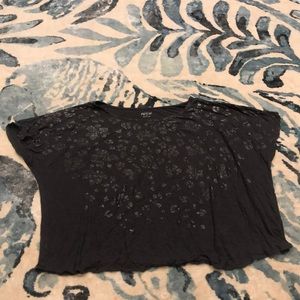 Apt. 9 3x short sleeve top gray pattern